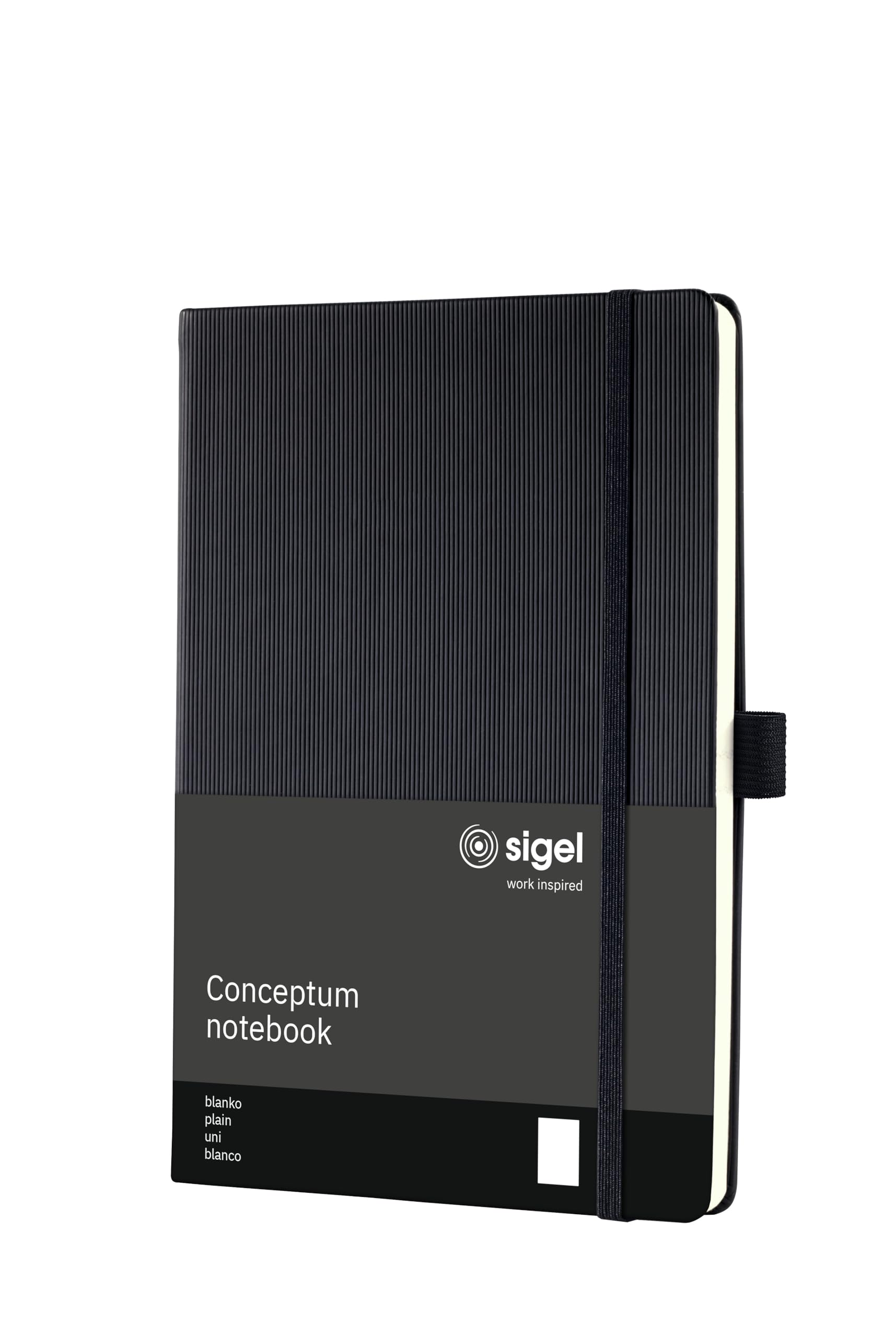 SIGEL CO120 Premium Notebook plain, A5, hardcover, Black - Conceptum — image 1