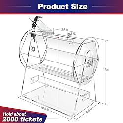 Acrylic Raffle Drum, Clear Raffle Ticket Drum