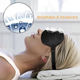 Gritin Silk Sleep Mask with Adjustable Strap and Ear Plugs view 6