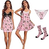 M YESCUSTOM Custom Face Nightgown for Women Personalized Pajamas Funny Photo Moo Sleepwear Valentines Day Birth Gifts for Her