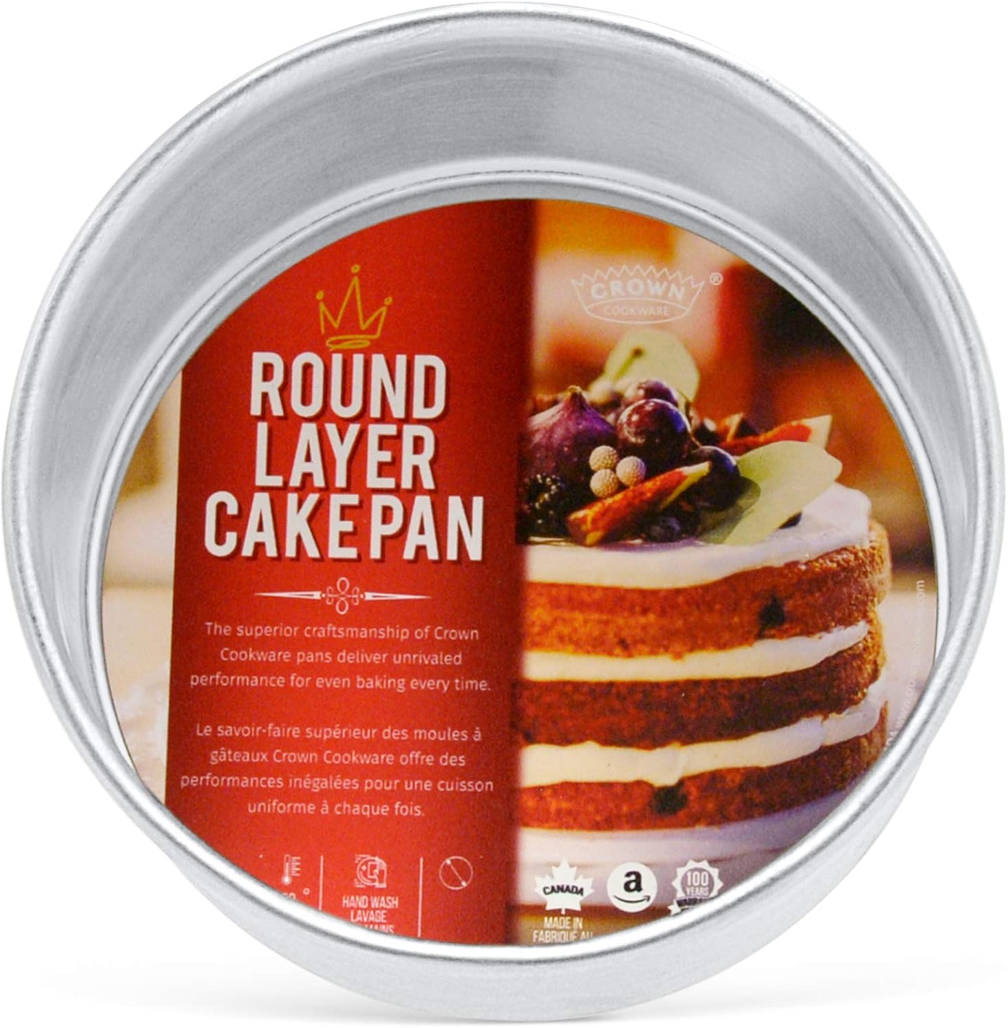 Crown 7 Inch Cake Pan 3 Deep Heavy Duty Even Heating Pure Aluminum 18 Cm Cake Pan Amazon Ca Home Kitchen