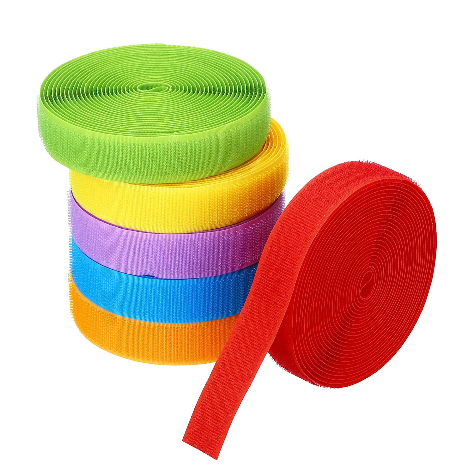 PATIKIL 6 Rolls 98Ft Carpet Marker Strips, Nylon Floor Tape for Areas and Flow Line Up for Classroom, Office, Red/Orange/Yellow/Green/Blue/Purple