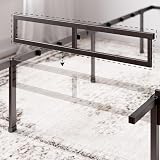 Zinus Justin Double Bed Frame 4ft6 135 x 190 cm Steel Slat Support Black view 6