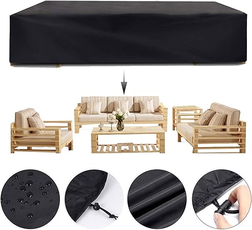 Housse Salon De Jardin Exterieur Tissu Oxford 420d Rotin Table