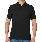 BAMBOO COOL Men's Polo Shirts Slim-Fit Moisture Wicking Mens Shirt Performance Short Sleeve Polo for Men