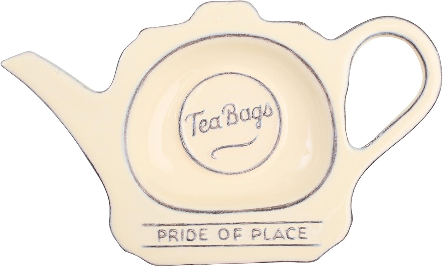 T & G Pride Of Place Tea Bag Coaster Tidy Holder Old Cream 18029