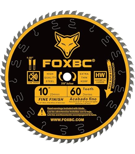 Diablo Fine Finish Saw Blade for Wood - 60 Hi-ATB Teeth, 10