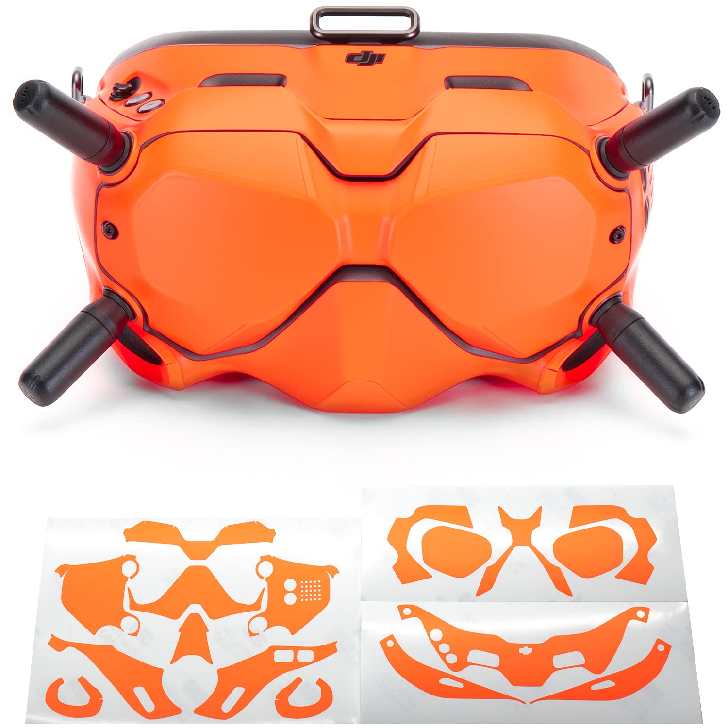WRAPGRADE Skin Compatible with DJI FPV | Goggles V2 (NEON ORANGE)