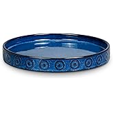 Eightpot Plant Water Catcher Tray - Ceramic Plant Saucer for Outdoors 7.5 Inch Plant Pot Saucer Plant Drip Tray for Potted Plants Drainage Decorative Round Flower Pot Saucer Blue