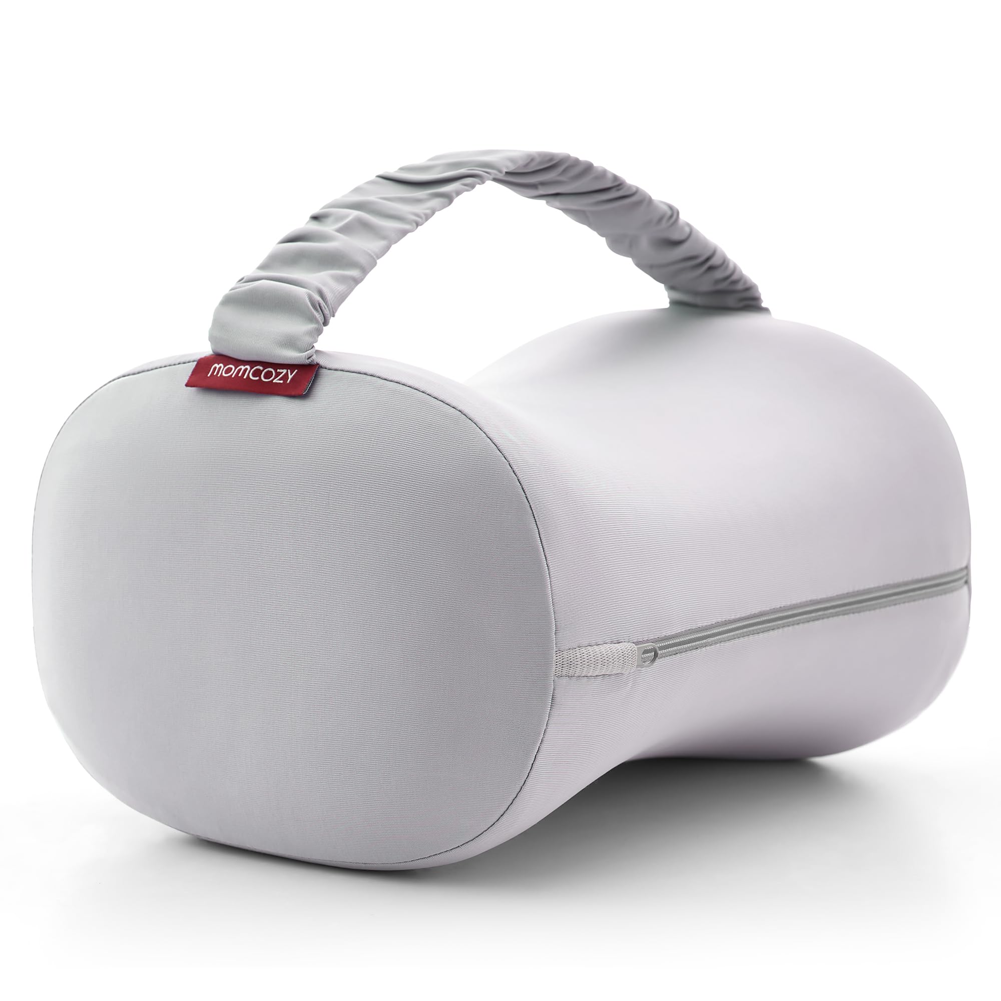 Photo 1 of Momcozy Knee Pillow for Side Sleepers with Cooling Cover, Light Grey