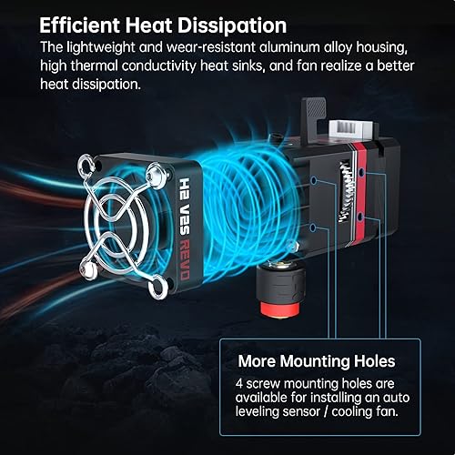 Ender 3 Extruder Biqu Revo Voron BIQU H2 V2S Revo Dual Gear Feeder Extruder Direct Drive Metal Extruder Upgrade Kit With 4 Mounting Holes Rapid Change Revo Nozzle For Bx Series Voron2