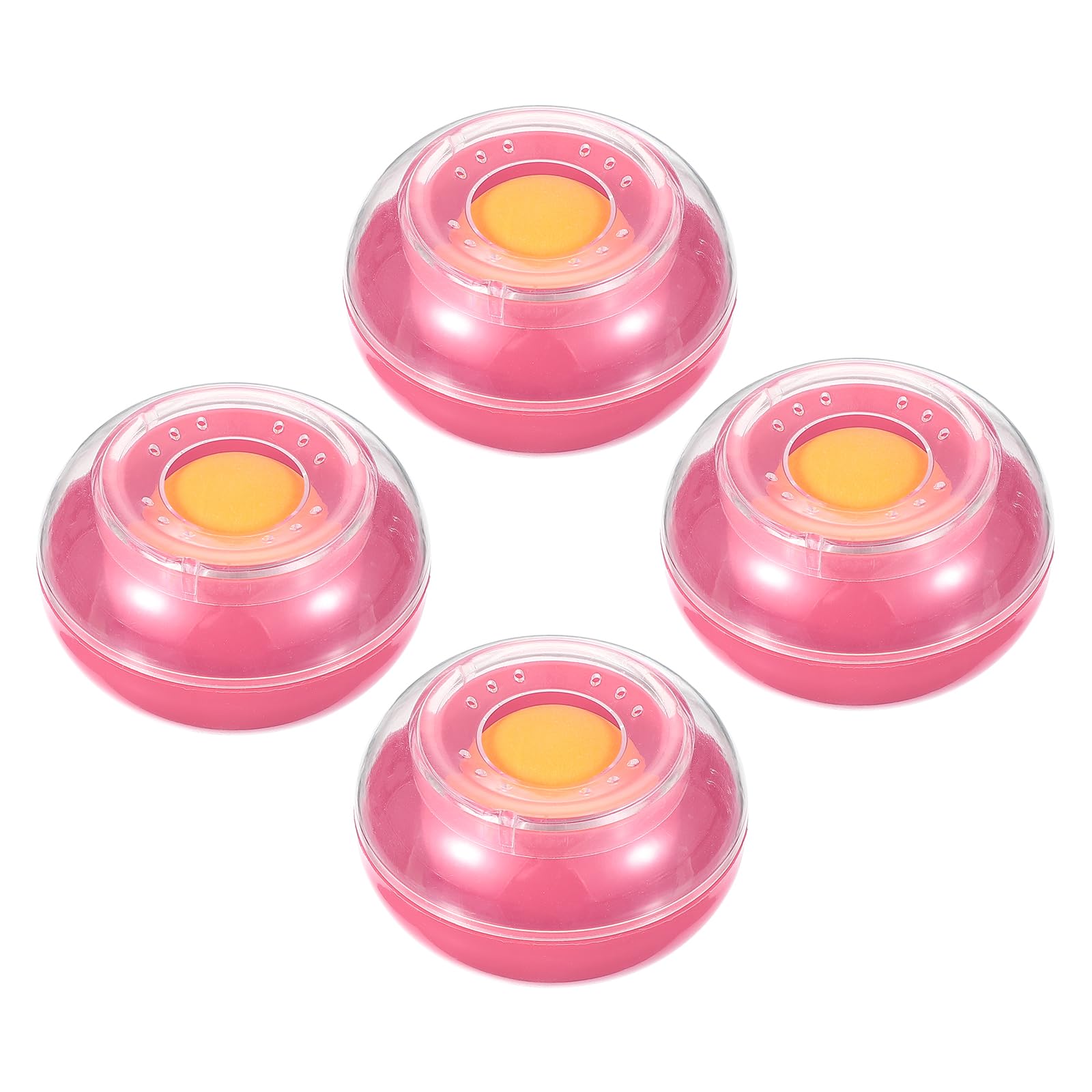 PATIKIL Fingertip Moistener, 4 Pcs 3 Inch Plastic Reusable Non-Slip Finger Moistener Finger Damper for Bank Papers Bills Documents Counting, Pink