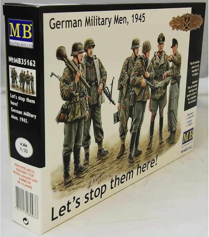 Masterbox 1:35 Scale German Tank Repairmen Model Kit - WWII 1941-1945, Grey Plastic, Includes 2 Figures & Tools - View #2