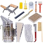 MayBee 13 Pcs Beekeeping Tools with Bee Smoker, Beekeeping Supplies Bee Hives Starter Kit for Beginners and Professional Beekeeper, Durable, Bee Keeping Supplies-All