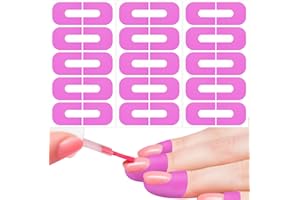 SmallCat 30 PCS Nail Polish Protector for Fingers, U Shape Nail Polish Protectors, Gel Nail Sticker, Finger Protection Cuticle Protector Tape for Nail Painting -Purple