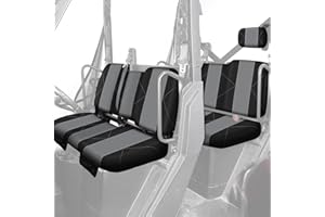 SAPUBK Custom-fit UTV Seat Covers Set Compatible with 2017-2021 Polaris Ranger Crew XP 1000&2020-2023 Ranger Crew 1000 Front & Back Row1680D 9 Pieces Seat Cover with Storage Pocket & 2 Headrest Covers