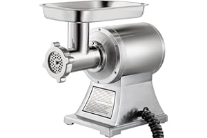 Uargd Commercial Meat Grinder, 550LB/h 1100W Electric Sausage Maker, 220 RPM Durable Stainless Steel Industrial Meat Processo