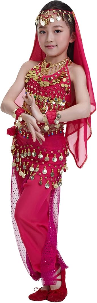 Amazon Com Astage Kids Princess Girl Indian Belly Dance Costume Cosplay Bollywood Ornaments Clothing