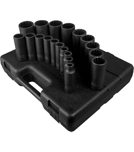 SUNEX TOOLS 2827 1/2-Inch Drive 12-Point Metric Deep Impact Socket