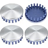 3.25Inch 83MM Wheel Center Caps for Chevy GMC Silverado Suburban Denali Tahoe Sierra Rim Hub Caps, Brushed Matte Aluminum Cladding on Top, 4-Piece DIY Modification, 18" 20" 22" Rims