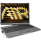 pekarejue Wireless Keyboard Case for 2025 iPad (10th-11th a16) & iPad Air 11-inch (M3-M2)& iPad Air 10.9 (5th-4th) & iPad Pro 11 (2022-2018): Rotatable Pencil Holder Trackpad Backlit, Space Gray