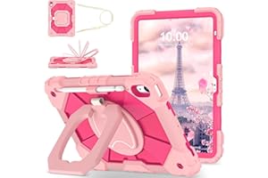 iPad A16 Case 11th/10th Generation 2025/2022 3 in 1 Shockproof Protective Cover with 360° Adjustable Stand and Hand/Shoulder 