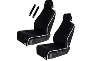 Gorla Gear 2 Pack Black Premium Universal Fit Waterproof Stain Resistant Car Seat Cover Neoprene Non-Slip Bucket Seat Dog Sweat Proof Protector Save Your Leather Cloth Seats Automotive Van Truck SUV