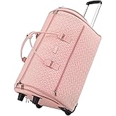 LOEUO 93L Carry on Garment Duffle Bag with Wheels, Folding Convertible Rolling Garment Bag for Travel with Shoes Compartment, Wheeled Waterproof Suit Bag Travel for Men Women