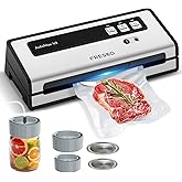 FRESKO Vacuum Sealer Machine with Automatic Bag Detection, Mason Jar Vacuum Accessory Set, Double Heat Seal, Easy to Use, Starter Kits