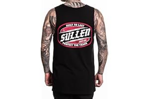 Sullen Men's Slant Tattoo Lifestyle Graphic Art Premium Sleeveless Tank Top Black