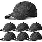 7 Pieces Unisex Vintage Washed Distressed Baseball Hat Baseball Cap Twill Adjustable Dad Hat