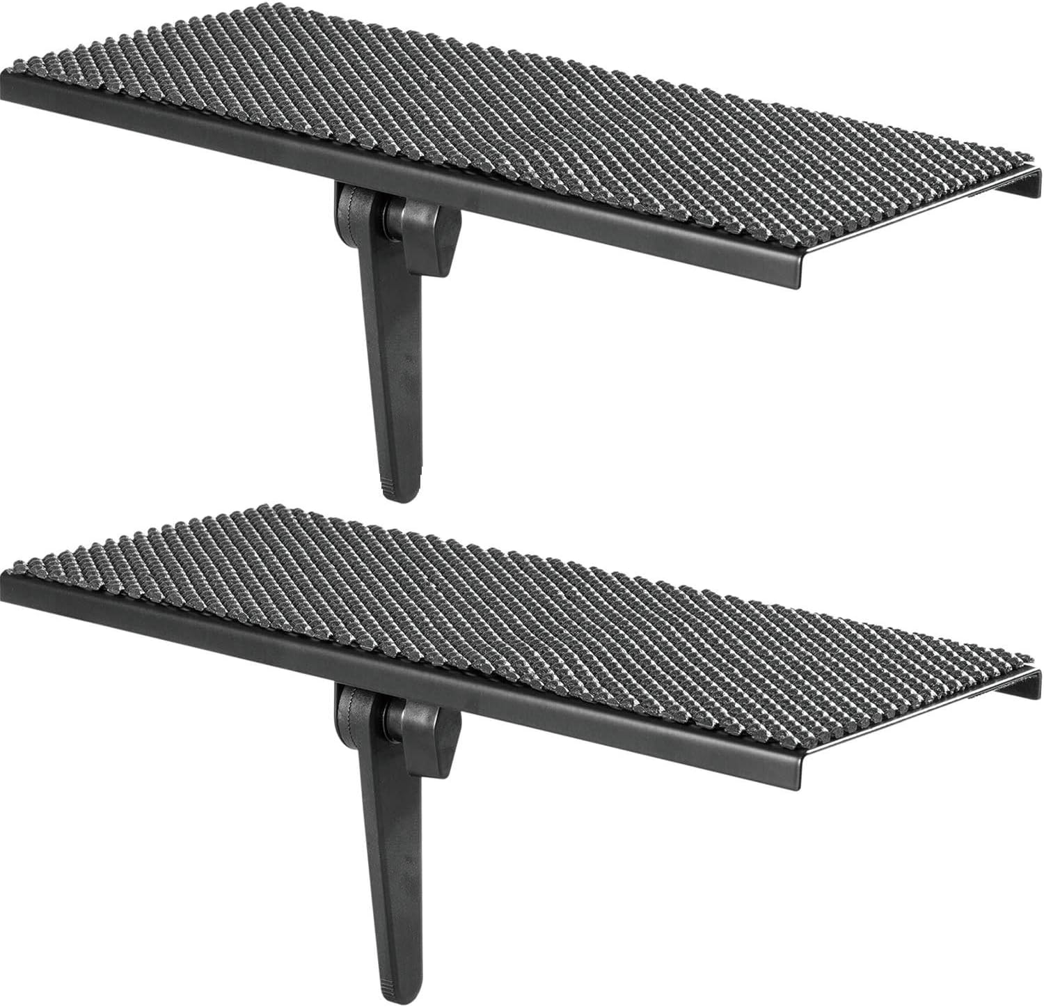 WALI TV Top Shelf 2 Packs, Monitor Shelf Mount Metal 12 x 5 Inch Flat Panel for Streaming Devices, Media Boxes, Speakers and Home Decor (TSH001-2), Black