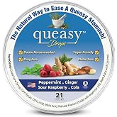 Three Lollies Queasy Drops - Ease Chemotherapy Nausea &amp; Travel Sickness - Alleviates a Dry Mouth - Natural Ingredients - 21 ct