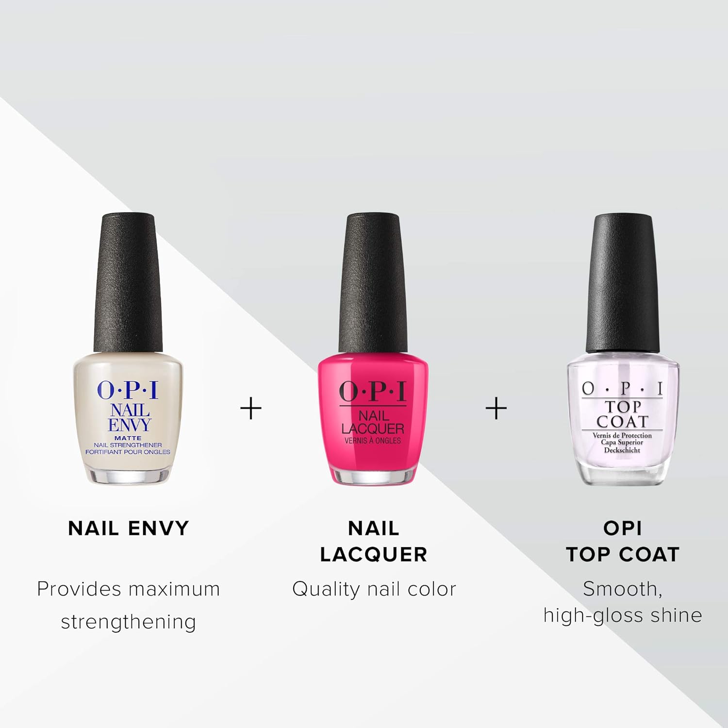 OPI Nail Strengthener, Matte Finish Nail Envy Nail Strengthener Treatment, 0.5 Fl Oz: Premium Beauty