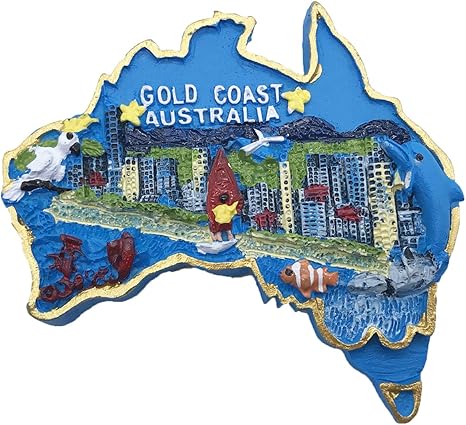 Amazon Co Jp 3dゴールドコーストオーストラリア冷蔵庫マグネット観光旅行お土産手作り樹脂クラフト磁気ステッカーホームキッチンデコレーション冷蔵庫マグネットコレクションギフト ホーム キッチン