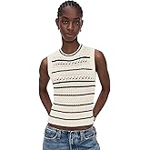 Madewell Women's Striped Sweater Vest in 100% Cotton