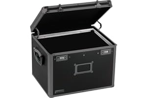 Vaultz Locking File Storage Box, Two-Handled, Letter/Legal File Storage, Tactical Black, 16.5 x 13.5 x 12 inches