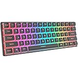 Dierya Black PBT Double Shot Pudding Keycaps, 108 Keys Mechanical Keycaps Set - OEM Profile - Compatible with 60% TKL Full-Si
