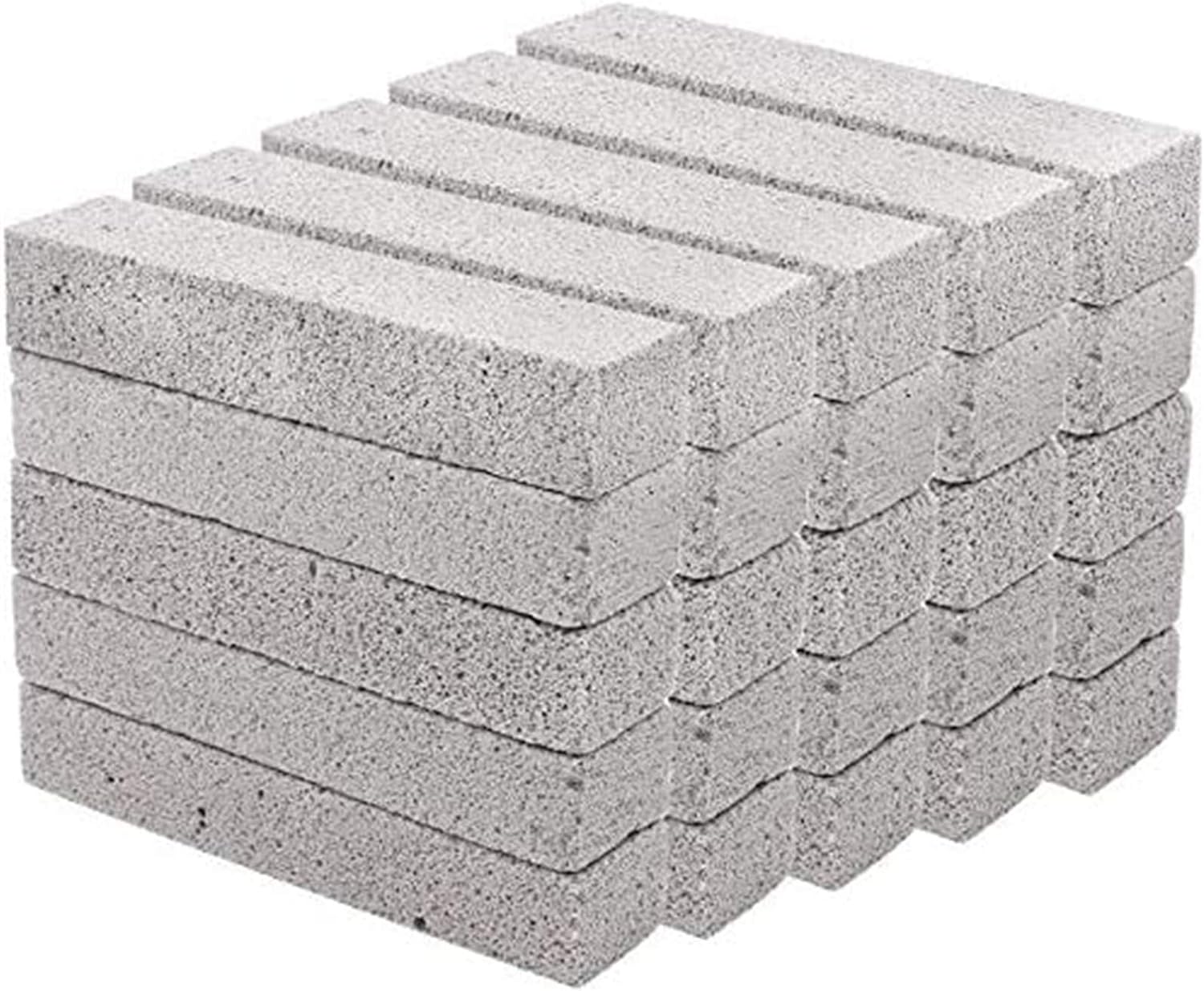 Hatoku 25 Pieces Pumice Stones for Cleaning Grey Pumice Scouring Pad Pumice Stick Cleaner for Removing Toilet Bowl Ring, Bath, Kitchen, Pool, Household Cleaning (5.9 x 1.4 x 0.9 Inches): Health & Personal Care