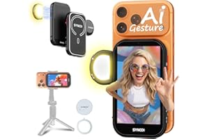 SYNCO XView M4 AI Selfie Monitor Screen with Magnetic Light for iPhone & Android, Gesture Control, 4K Zero Latency, 3H Batter