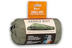 Mountain Lab Exhale Emergency Bivy Breathable Sleeping Bag Survival Sleeping Bags for Backpacker, Waterproof and Windproof Thermal Bivy Lightweight Shelter Emergency Blanket