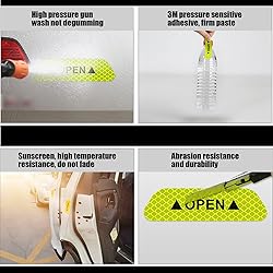 Fogfar 4 PCS Door Open Warning Reflective