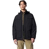 Cross-eyed Moose mens Cross Park Hidden Hood Zip Front Parka Jacket With Water Repellent Standard