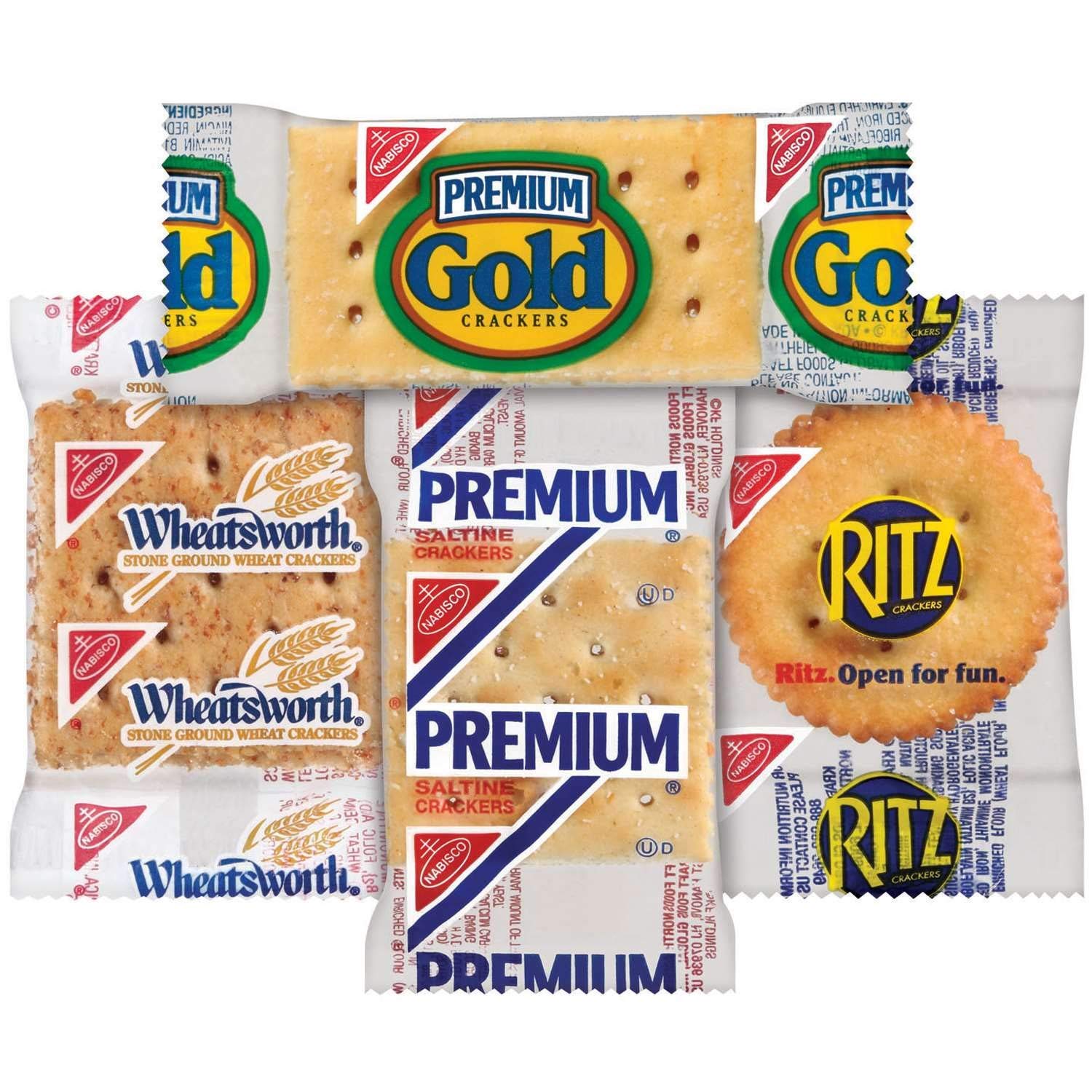 Nabisco Crackers, Single Serve Packets Variety, Premium Gold Crackers