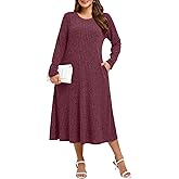 BELAROI Womens Plus Size Sweater Dress Long Maxi Fall Winter Dresses