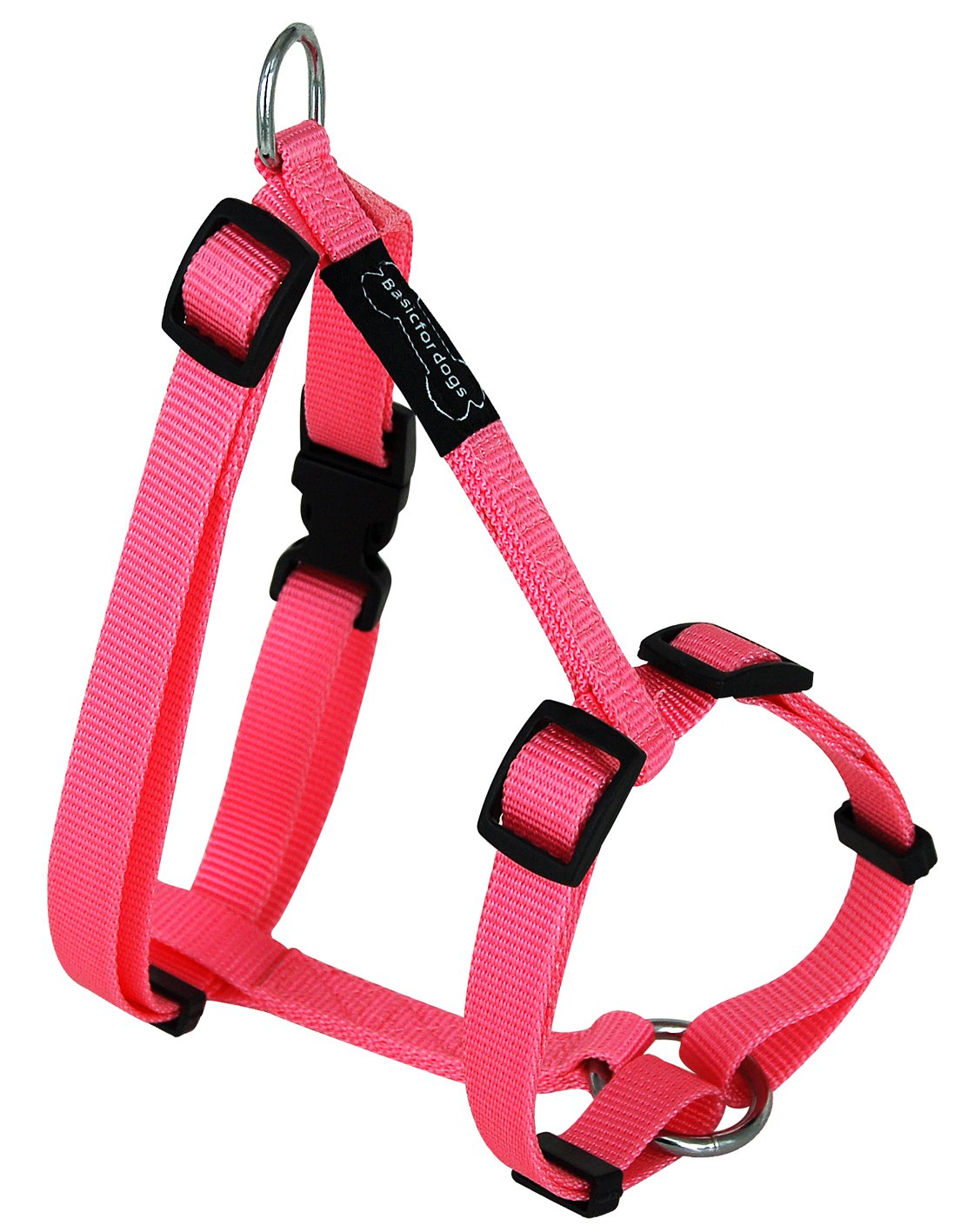Wouapy Basic Line Harness for Dog, 40 mm Width/Thorax of 74/117 cm, Pink Harness