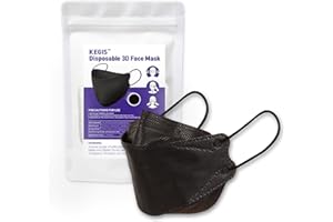 KEGIS Disposable 3D Face Mask (10PCS). Elastic ear loop with adjustable nose bridge. Zip lock package. Ship from Canada