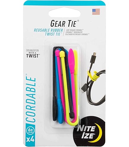 Amazon.com: 2X Nite Ize GT3-4PK-A1 Gear Tie Reusable 3-Inch