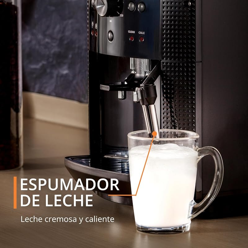 Krups roma ea810870 - cafeteira superautomática, 15 barras, moedor de café cônico metálico, com seleção de quantidade e intensidade de café, bico vapor, 2 bicos, inclui kit de limpeza