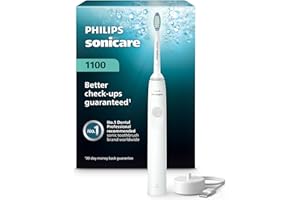 Philips Sonicare 1100 Series Electric Toothbrush - Sonic Toothbrush with Advanced Sonic Technology, EasyStart, Smartimer & Quadpacer, White, Model HX3641/02